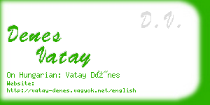 denes vatay business card